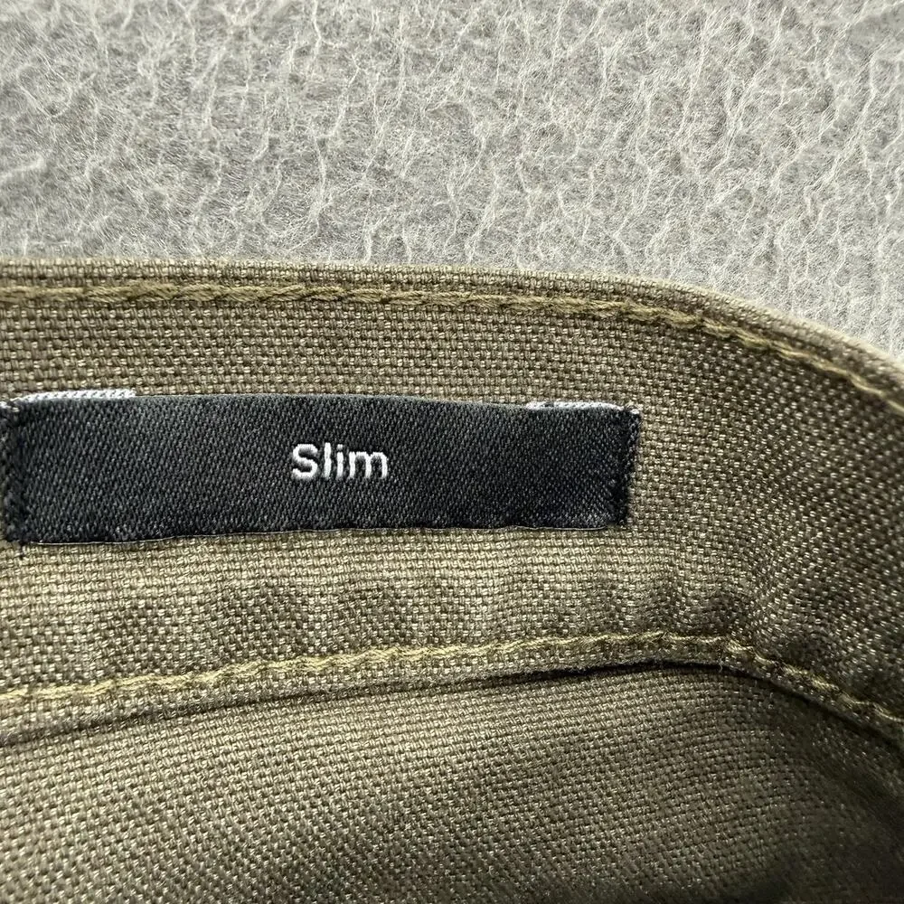 Proof Jeans Mens 30x32 Green Olive Slim Straight Stretch TruTemp 365 Zip Fly - Picture 4 of 9